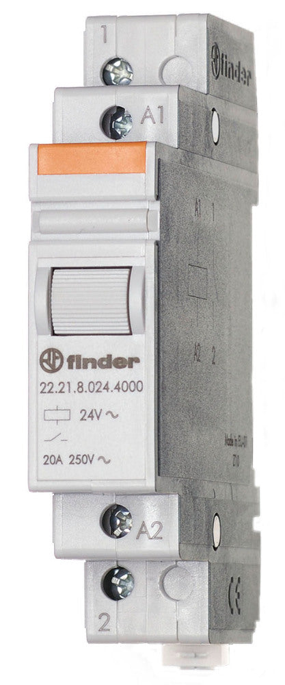Relé Industrial Finder 20A 24VDC Contacto Único - 22.21.9.024.4000