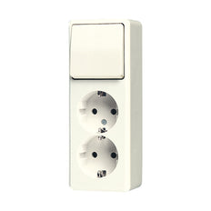 Jung Ap600 Combinación De Enchufe Doble Blanco - 626A