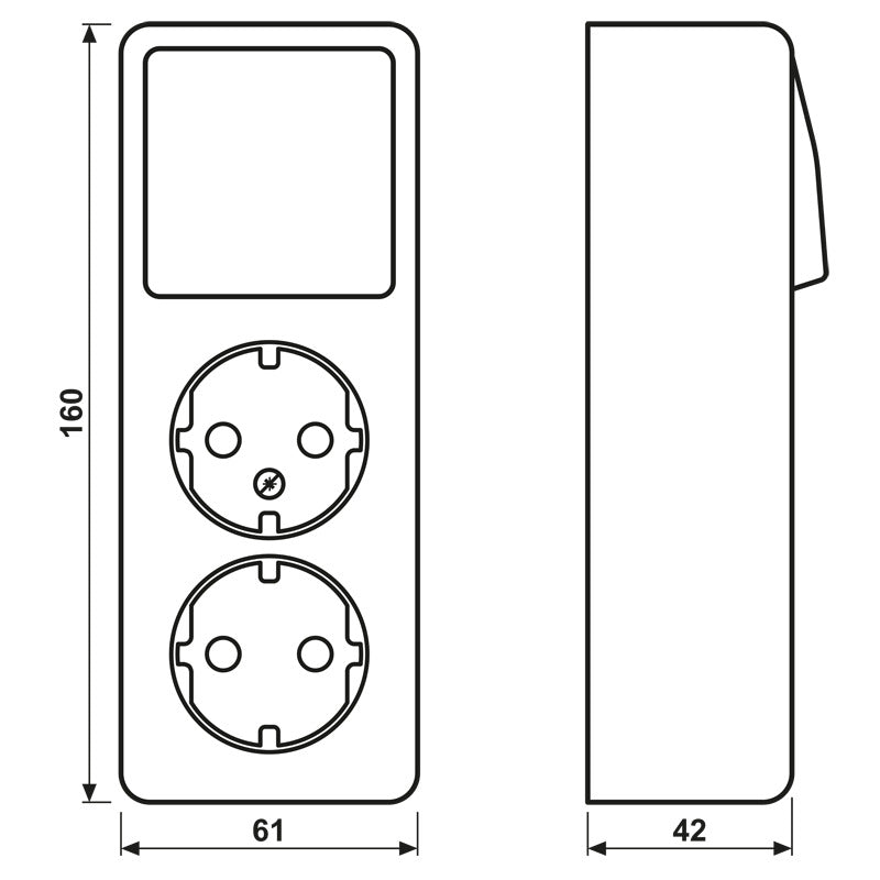 Jung Ap600 Combinación De Enchufe Doble Blanco - 626A