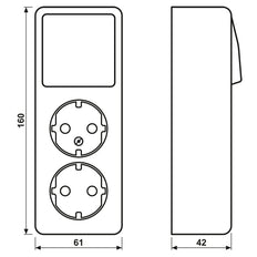 Jung Ap600 Combinación De Enchufe Doble Blanco - 626A