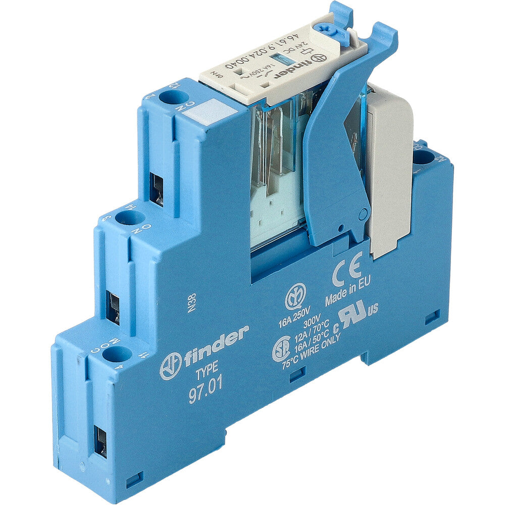 Finder 4C Módulo De Relé De Interfaz 16A 24VDC Con LED - 4C.01.9.024.0050