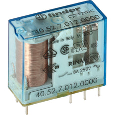 Finder 40.52 Relé PCB Doble 8A 12VDC Contactos AgNi - 40.52.7.012.0000