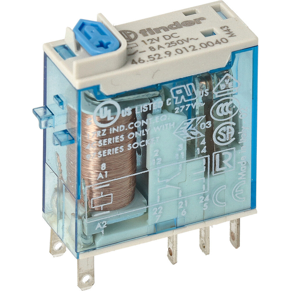 Finder 46.52 Relé Mini Industrial 2CO 8A 12VDC - 46.52.9.012.0040