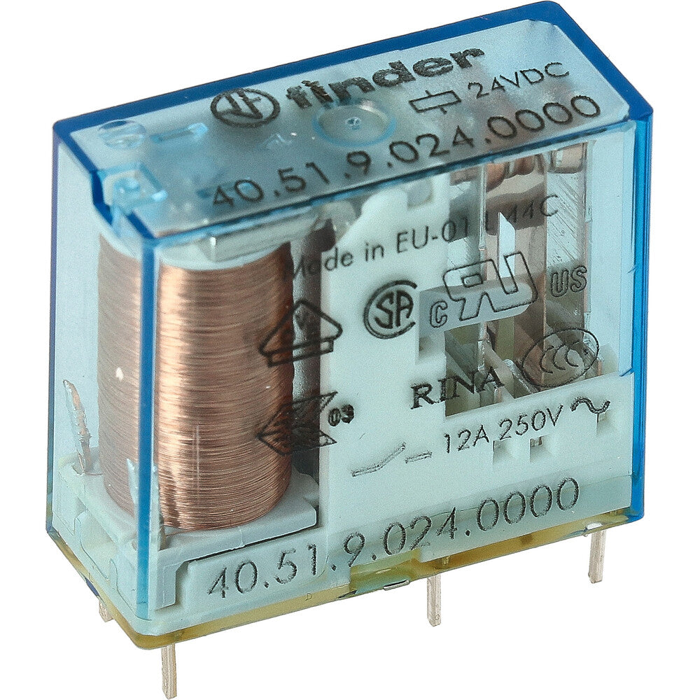 Relé PCB 24VDC 10A Contacto CO Simple 5mm Paso - 40.51.9.024.0000 [2 Piezas]
