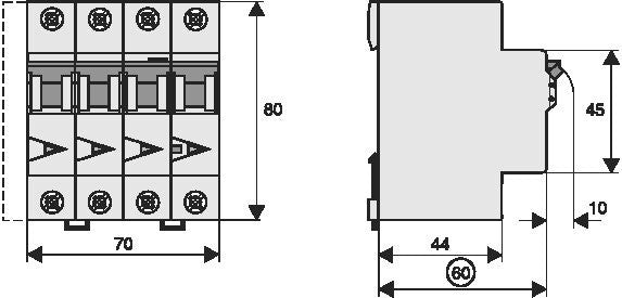 Eaton MRB6 RCBO 16A 100mA 3P+N B-Carácter 6kA - 120654