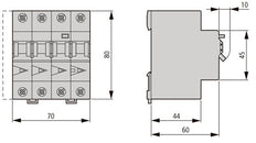 Eaton MRB6 RCBO 16A 100mA 3P+N B-Carácter 6kA - 120654