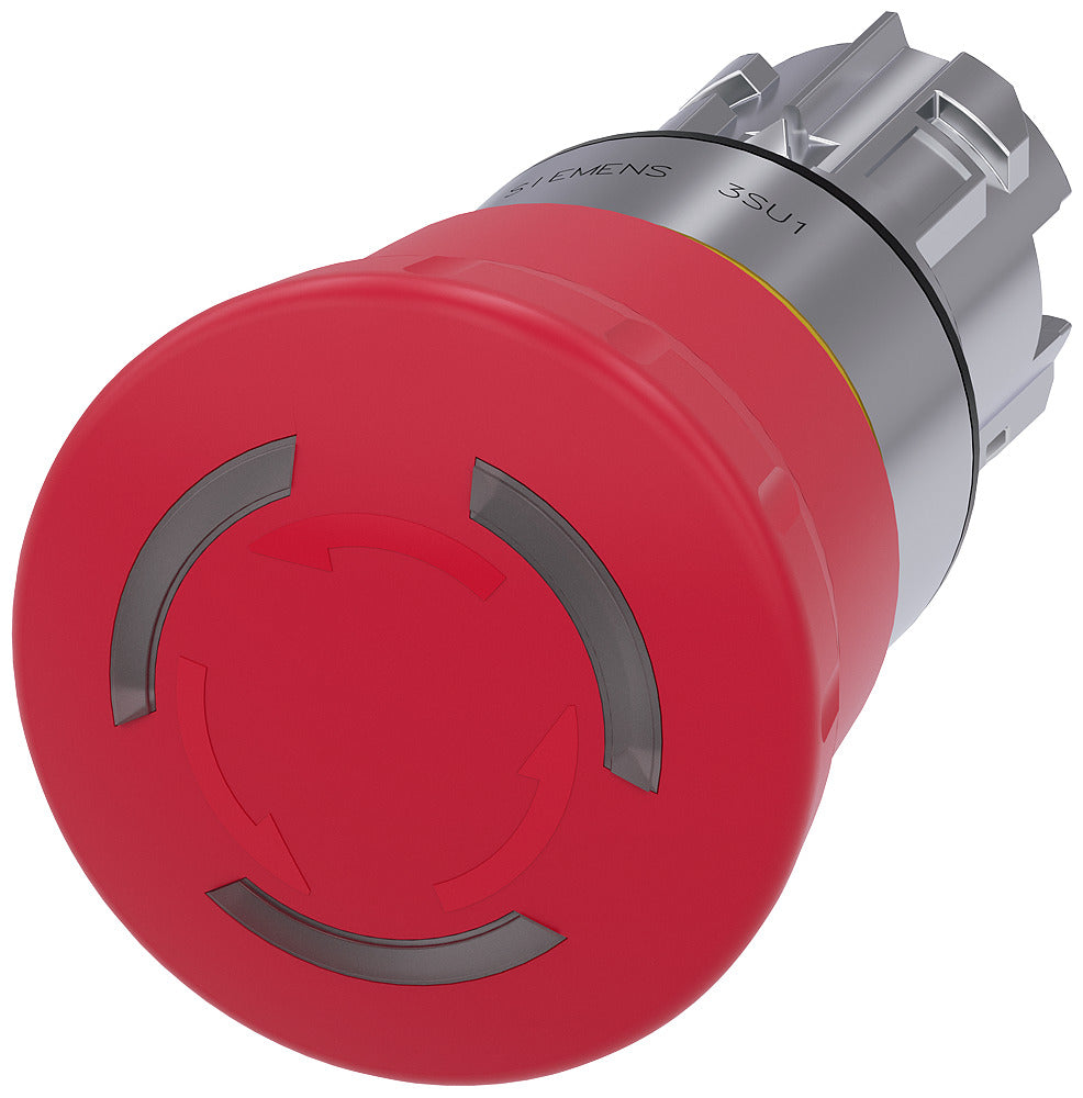 Botón De Parada De Emergencia Iluminado Siemens 40mm Metal - 3SU10511HB200AA0