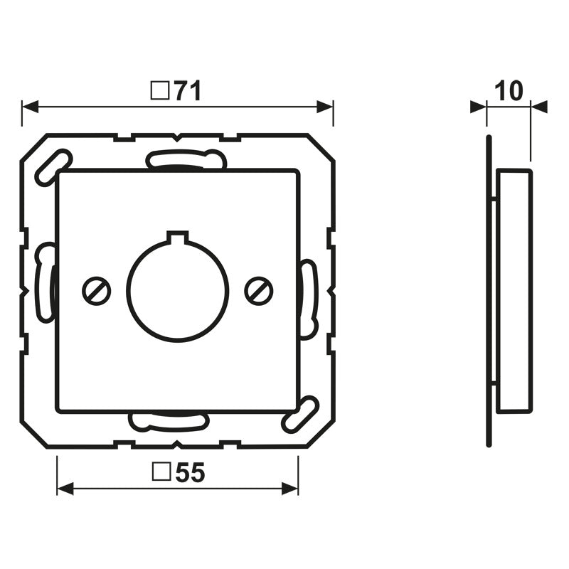 Jung A564GE Placa De Tapa Redonda 22.5mm Amarillo - A564GE