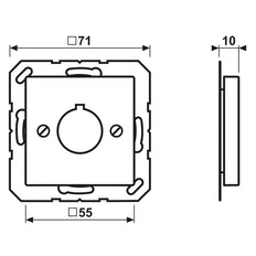 Jung A564GE Placa De Tapa Redonda 22.5mm Amarillo - A564GE