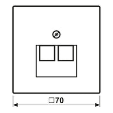 Placa De Tapa De Socket De Red UAE Doble En Latón Antiguo - ME2969-2UAAT