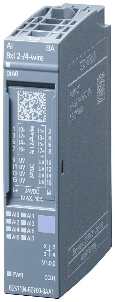 Siemens Et 200Sp Ai 8Xi Módulo De Entrada Analógica - 6Es71346Gf000Aa1