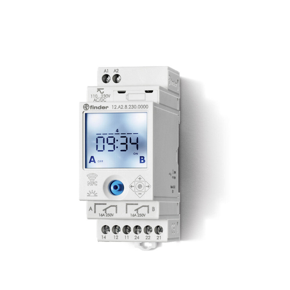 Finder Interruptor Horario Astronómico 2CO 16A 230V - 12.A2.8.230.0000