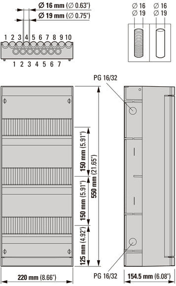 Eaton Medusa Flex 3Fases 10Grupo Tablero De Distribución - 2098031