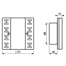 KNX Módulo De Control Seguro Universal De 4 Botones Serie LS - LS52941ST