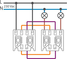 Niko Hydro IP55 Interruptor Doble De Dos Vías 10AX Negro - 761-32605