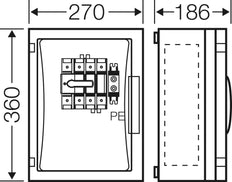 Hensel FP 5202 Caja De Interruptor De Carga 125A 4P - FP 5202