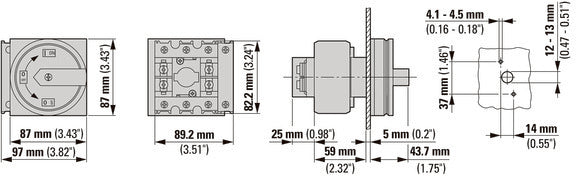 Eaton P3 63A Interruptor Principal Con Función De Parada 3P+N - 012771