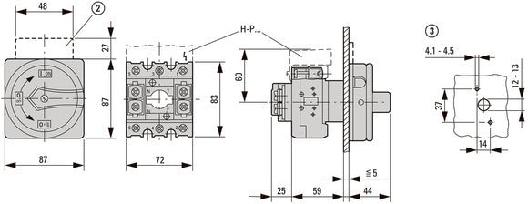 Eaton P3 63A Interruptor Principal Con Función De Parada 3P+N - 012771