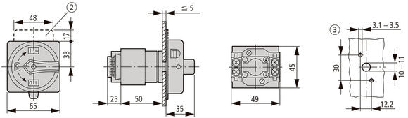 Serie T0 Interruptor Principal De 20A A 3 Polos Con Función De Parada - 083961
