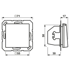 Toma De Corriente De Pared Jung A500 Con Tapa De Protección IP44 16A Negra - A1520NBFKIKLSWM