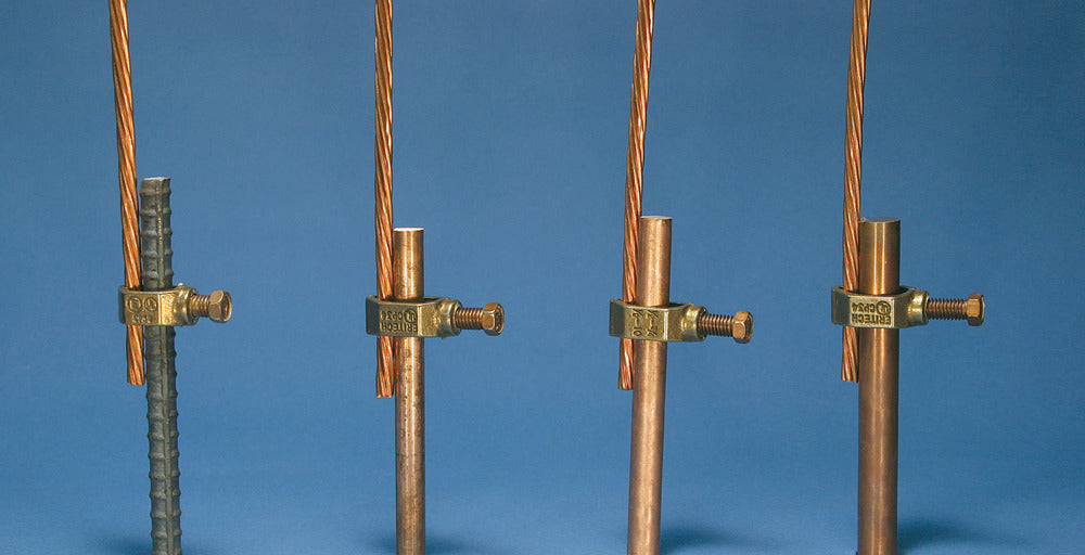 Abrazadera De Varilla De Tierra De Bronce 3/8 Pulgada Para Varillas De Cobre Unido Con Pegamento - 158155