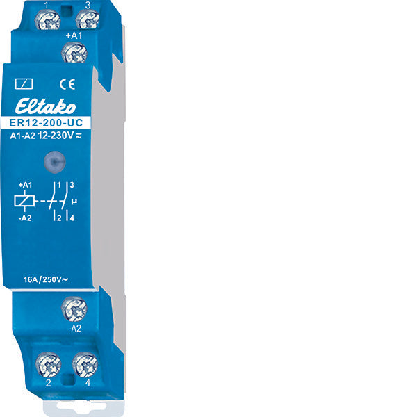 Eltako ER12-200-UC Relé De Conmutación Doble NO 16A 250V - 22200002