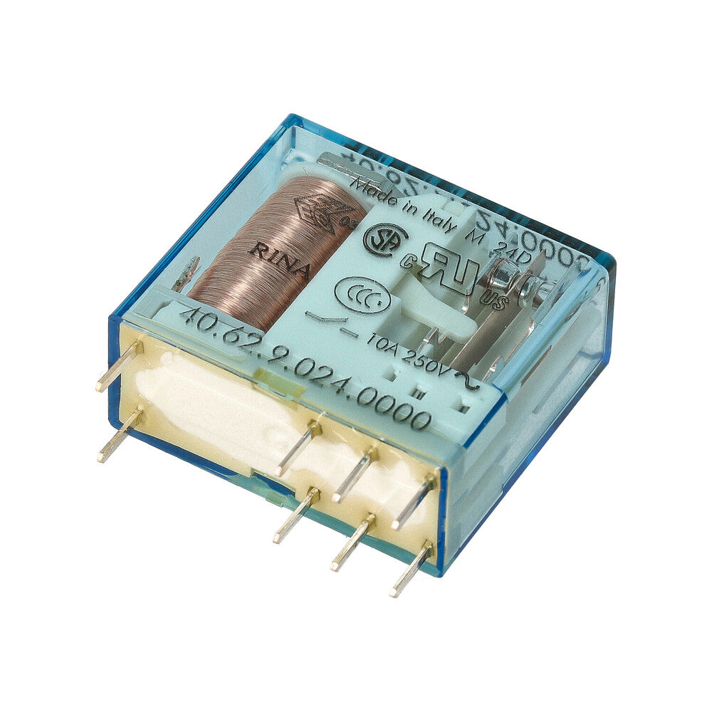 Relé PCB Finder 24VDC 10A Dual CO AgNi Contacto - 40.62.9.024.0000