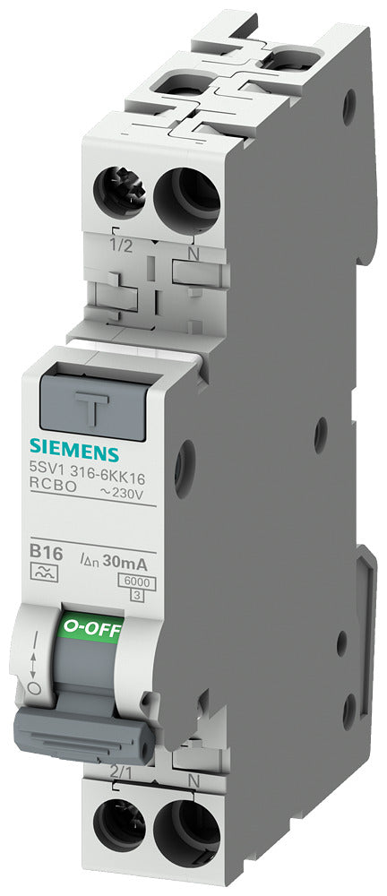 Siemens SENTRON 5SV1 RCBO 4A 30mA Tipo A Interruptor Diferencial - 5SV13167KK04