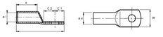 Cimco Ojal De Cable Tubular E-Cu 35mm² M10 - 180734 [5 Piezas]