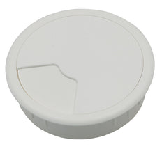 Grommet De Plástico Blanco De 80mm Para Escritorio - 49.80.025 [2 Piezas]