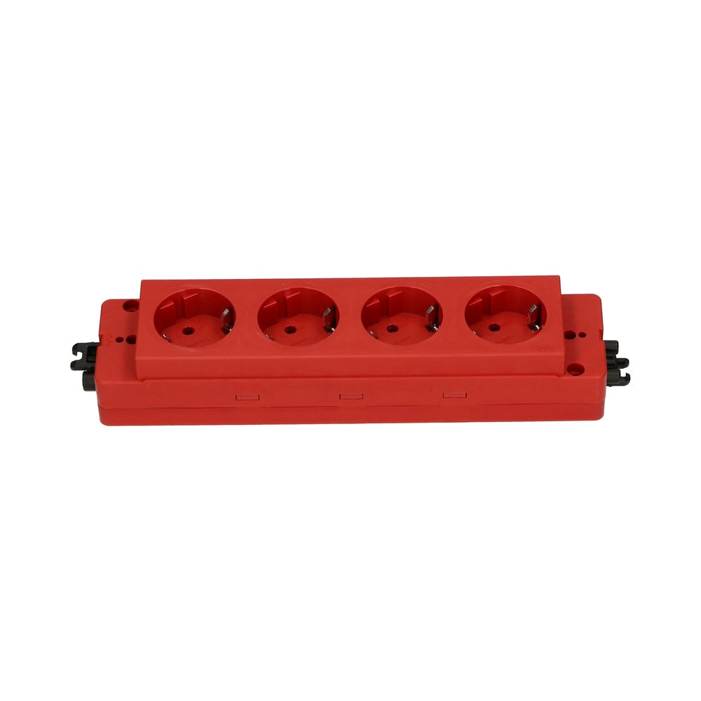 Bloque De Energía De 4 Tomas 230V Con Conexión GST Roja - 79.55.009