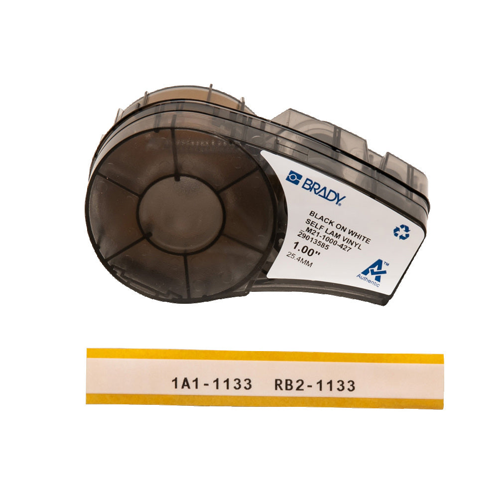 Brady M211 Etiqueta De Cable Autolaminada 25.4mm Negro Blanco - 110928