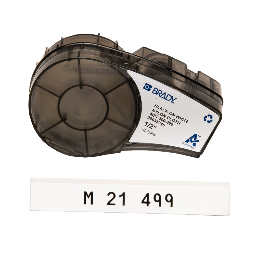 Brady M21 B499 Cinta De Etiquetas De Nylon 12.7mm X 4.8m Negro Blanco - 110894