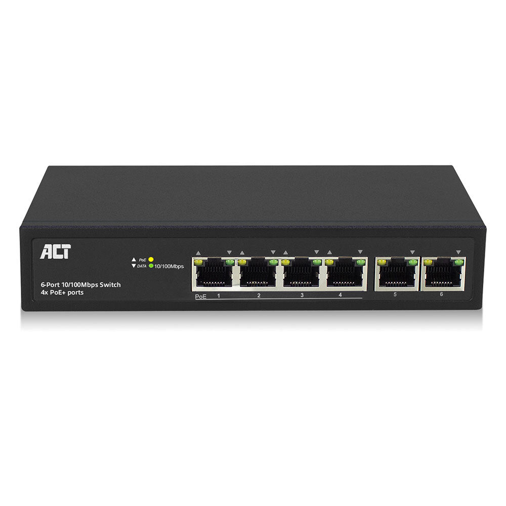 Act Ac4430 Interruptor De Red De 6 Puertos 4 Poe Plus - Ac4430