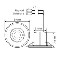 MD-FLAT 360I/8 Detector De Movimiento De Techo Con WAGO WINSTA - EP10424861