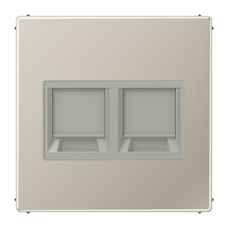 Serie LS Doble Toma Modular Tapa Acero Inoxidable - ES1969-2WE
