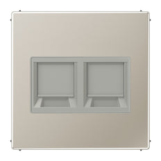 Serie LS Doble Toma Modular Tapa Acero Inoxidable - ES1969-2WE