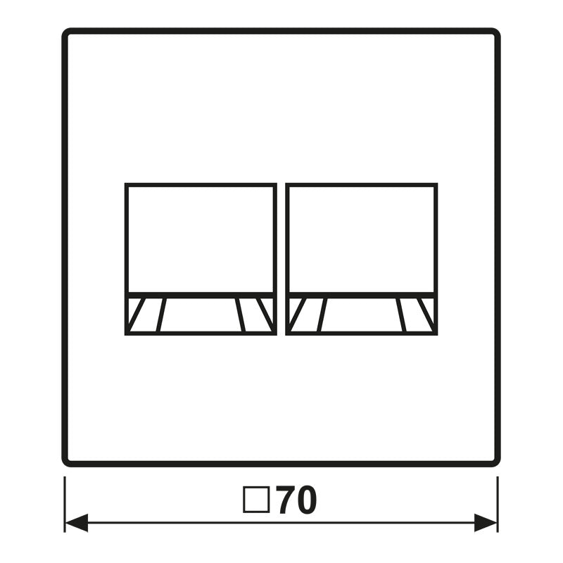 Serie LS Doble Toma Modular Tapa Acero Inoxidable - ES1969-2WE