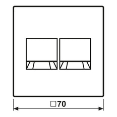 Serie LS Doble Toma Modular Tapa Acero Inoxidable - ES1969-2WE