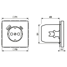 Toma De Corriente De Pared Jung LS990 Con Puertos De Carga USB A C Dobles - LS1520-15CALG