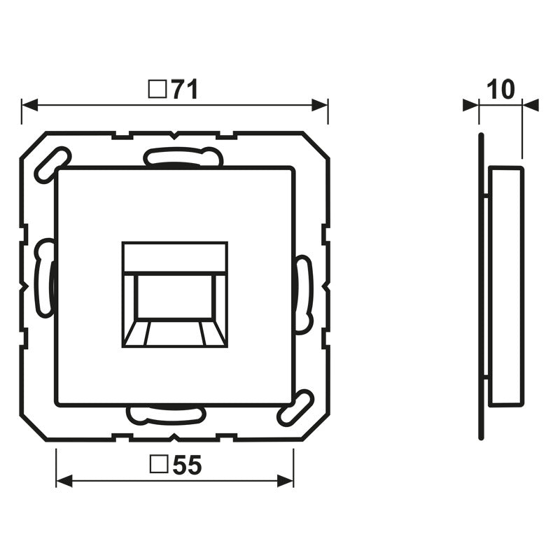 Jung A500 RJ45 Toma De Red Tapa Negra - A1569-1WESW