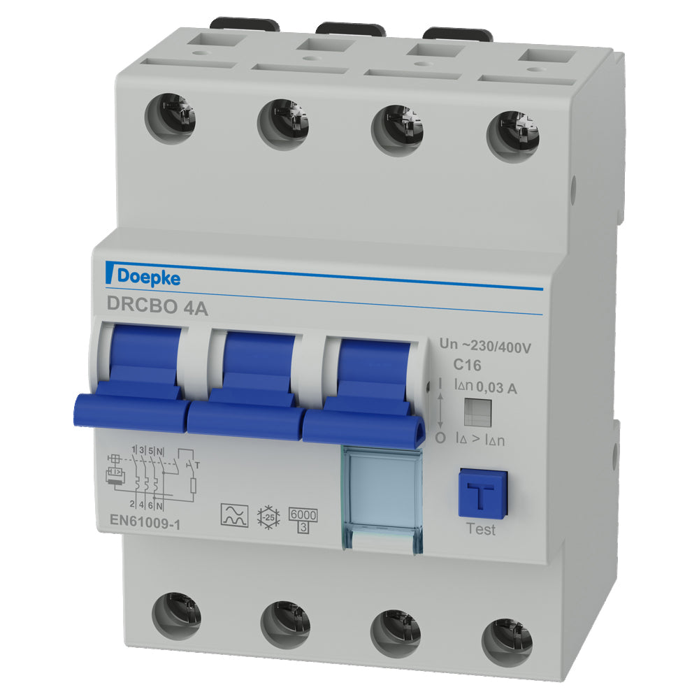 Interruptor RCCB Doepke C16 30mA 3P+N Tipo A - 09945124
