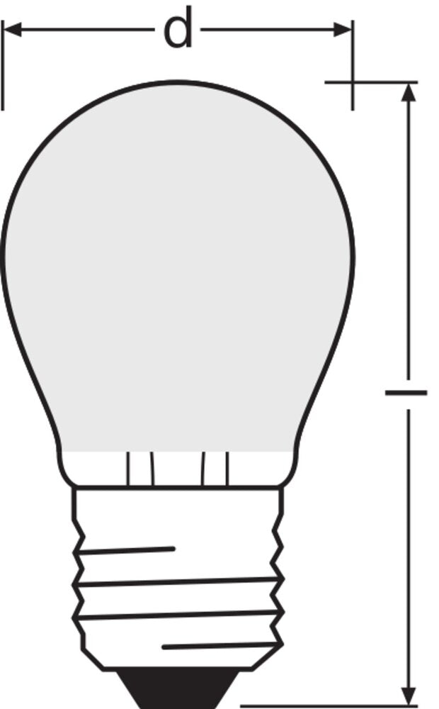 Led Clásico P40 Esmerilado Filamento 4W E27 827 Blanco Cálido - 4099854069086 [2 Piezas]