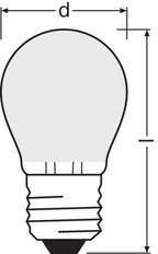 Led Clásico P40 Esmerilado Filamento 4W E27 827 Blanco Cálido - 4099854069086 [2 Piezas]
