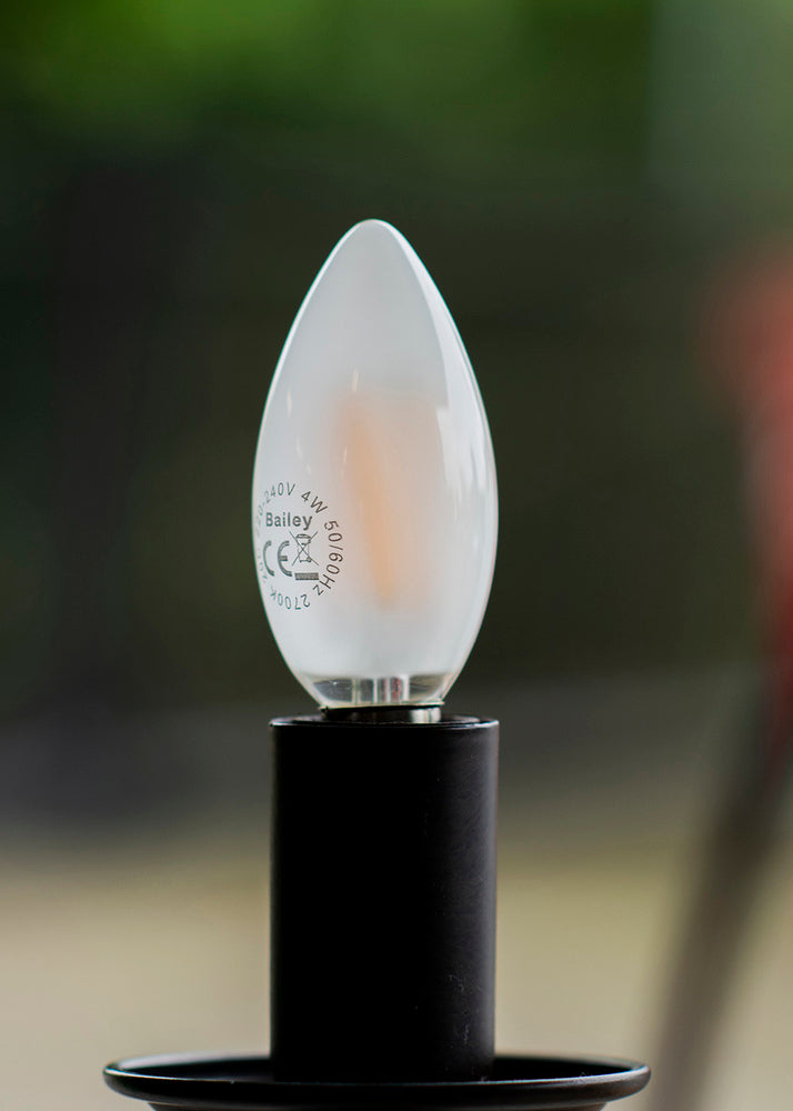 Bailey Led Filamento Vela E14 4W 2700K Regulable Esmerilada - 143622 [2 Piezas]