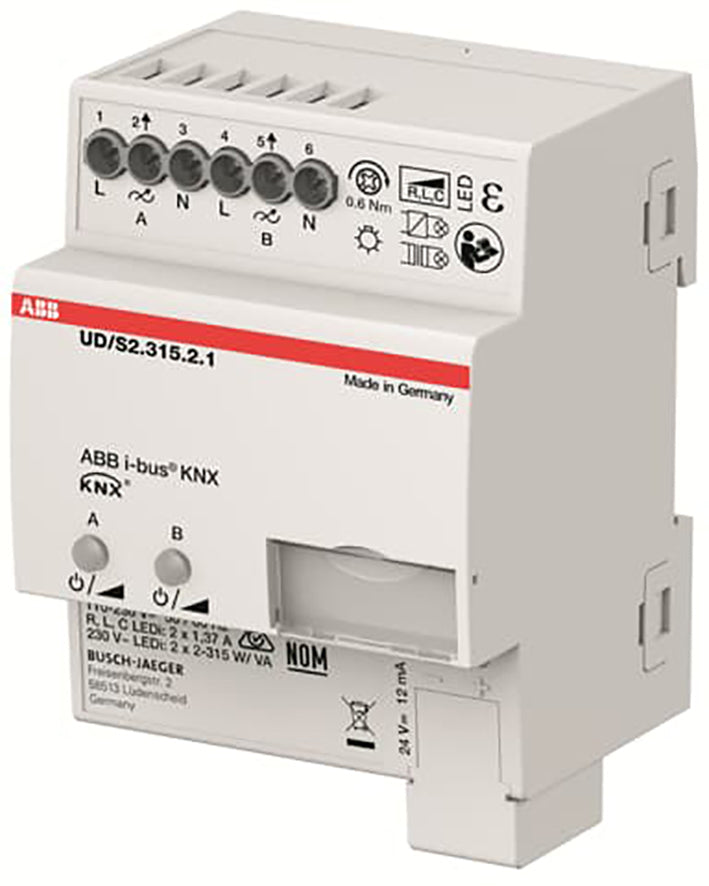 ABB KNX Universal Dimmer LED 2 Canales 315W - 2CKA006197A0053