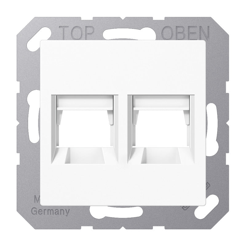 Jung AS500 Placa De Tapa Doble RJ45 Blanca - A1569-2BRWW