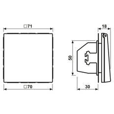 Jung LS990 Enchufe De Pared Protegido De 16A Con Tapa De Seguridad - LS1520NBFKIKLWWM