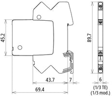 Dehn BCO ML2 BD 24 Pararrayos Combinado Modular - 927244