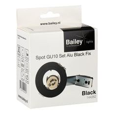 Foco Empotrado Fijo GU10 Marco De Aluminio Negro - 144262